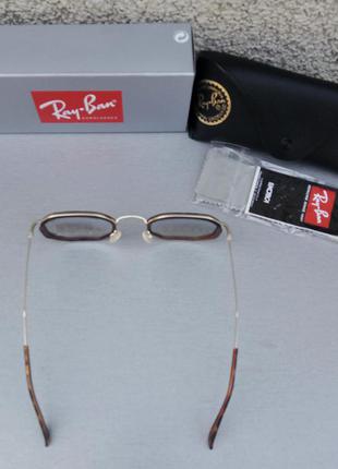 Ray ban очки солнцезащитные унисекс коричневые тигровые линзы стекло4 фото
