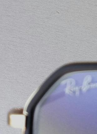 Ray ban окуляри унісекс сонцезахисні сіро фіолетовий градієнт лінзи з мінерального скла9 фото
