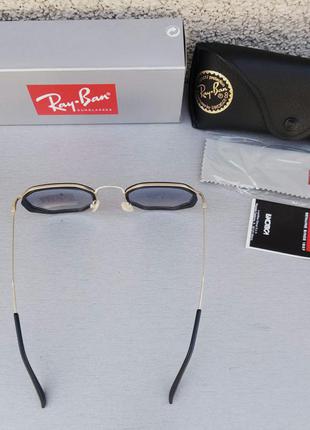 Ray ban очки унисекс солнцезащитные серо фиолетовый градиент линзы из минерального стекла4 фото