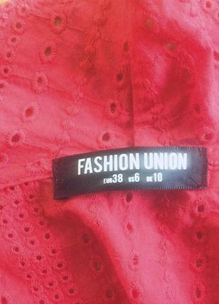 Блузка (блуза) з запахом і вишивкою рішельє  "fashion union ".7 фото