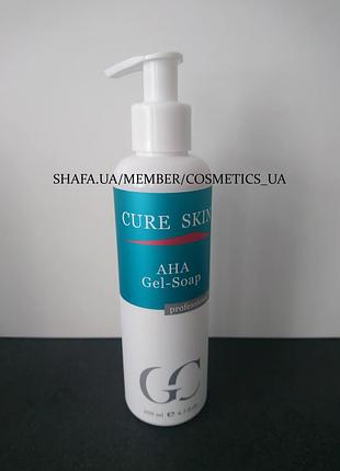 Гель-мило з aha кислотами для глибокого очищення gel-soap cure skin 200 мл