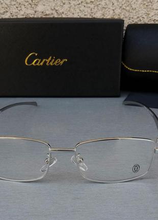 Cartier очки унисекс имиджевые оправа для очков из серебристого металла2 фото
