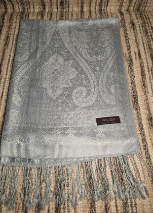 Шелковый платок шарф шаль палантин1 фото