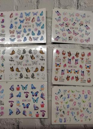 Красивий набір наклейки для нігтів манікюру дизайну набор для ногтей маникюра