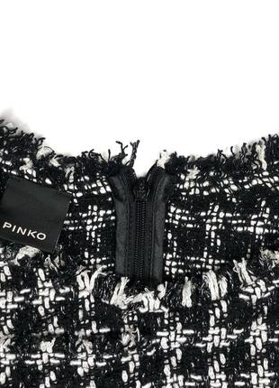 Твидовый жакет pinko черно-белый короткий2 фото