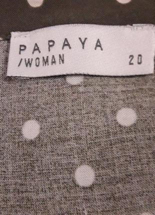Брендовая вискозная блуза  р.20 в горошек  от papaya4 фото