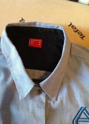 Натуральная, аккуратная рубашка с вышивкой бренда organic, р. 567 фото