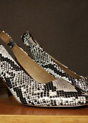 Туфли-босоножки питон с открытой пяткой2 фото