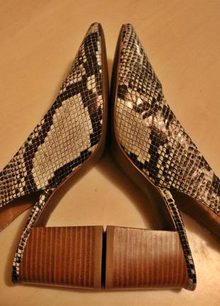 Туфли-босоножки питон с открытой пяткой6 фото