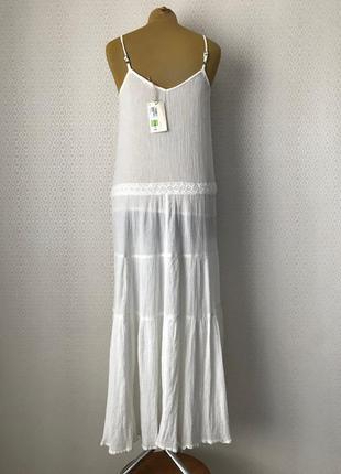 Новый (с этикеткой) нежный романтичный белый сарафан от marks&spencer, размер 12/ 40, укр 46-484 фото