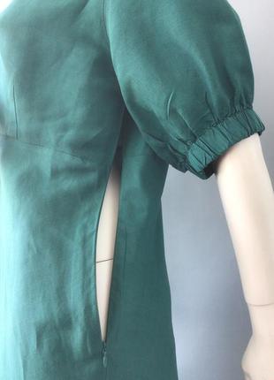 Сукня міді з коротким рукавом бренду zara woman льон у складі6 фото
