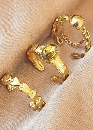 Набор колец стильные кольца