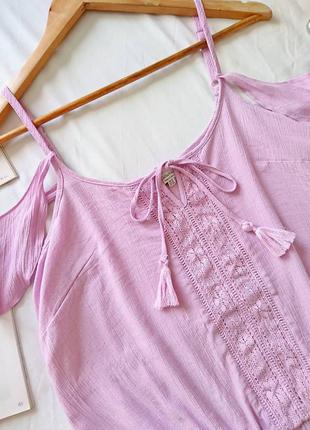 Ніжна віскозна лавандова 🌸💜 блуза/блузка/топ f&f, на р. s/m2 фото