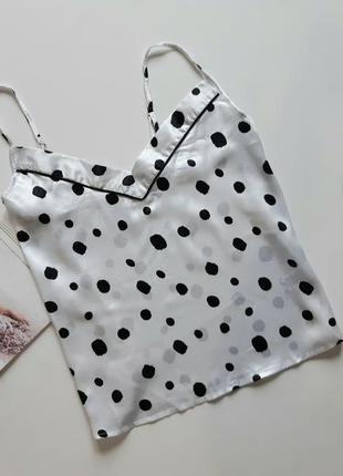 Красивый топ майка на брителях горох  12 л