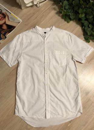 Белая стильная лёгкая рубашка кофточка блузка