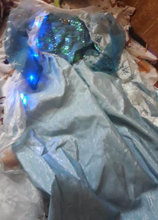 Платье карновальное ельза с подсветкой