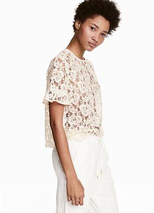Роскошная кружевная блузка h&m