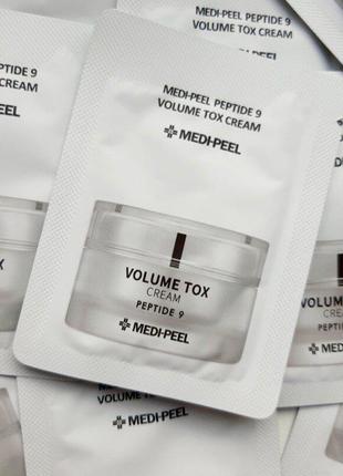 Омолаживающий крем с пептидами medi-peel peptide 9 volume tox cream пробник3 фото