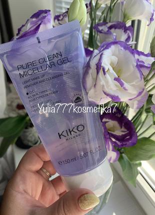 Мицеллярный гель для очищения лица kiko milano pure clean micellar и снятия макияжа