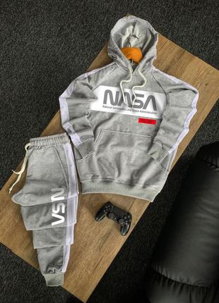 Мужской осенний спортивный трикотажный костюм комплект nasa