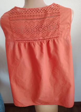 Топ,блуза терракотового цвета с шитьем2 фото