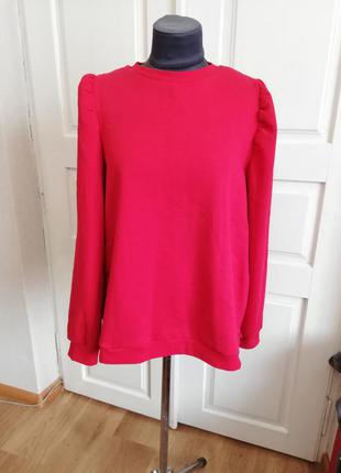 Червоний светр на флісі оригінальні рукави2 фото