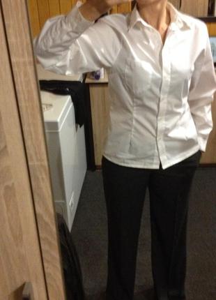 Классическая белая блуза рубашка р.401 фото