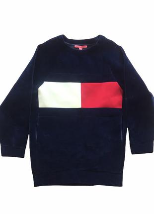 Оверсайз плотное платье с карманами tommy hilfiger big logo