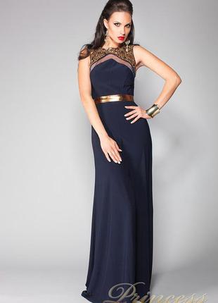 Вечірнє плаття темно-синього кольору / випускну сукню princess4 фото