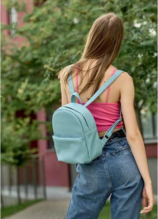 Жіночий рюкзак блакитний4 фото