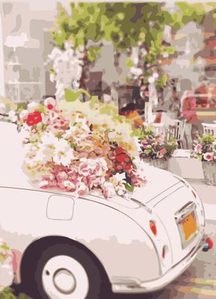 Картина по номерам лавка чудес шикарный букет на авто