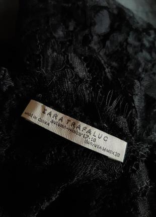 Zara кружевная гипюровая блузка топ4 фото