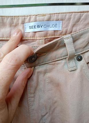 Стильные базовые бежевые джинсы бренд люкс chloe 🖤3 фото