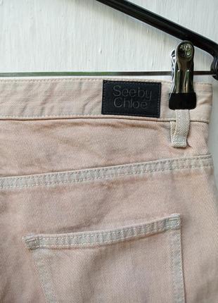 Стильные базовые бежевые джинсы бренд люкс chloe 🖤7 фото