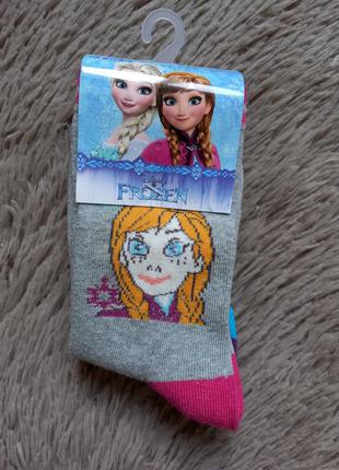 Набір шкарпеток "холодне серце" на дівчинку,ціна за 3!1 фото