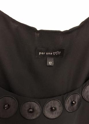 Нарядное чёрное платье с пайетками и бисером marks&spencer (per uno)4 фото