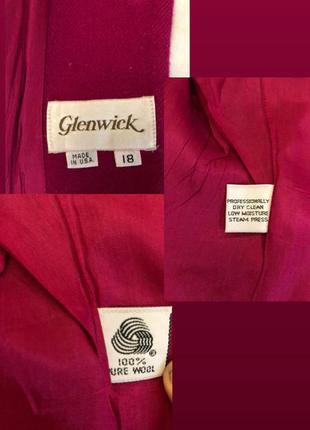 Женский жакет/пиджак малинового цвета glenwick (сша)6 фото