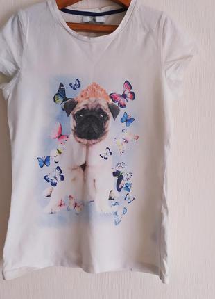Футболка с мопсом