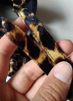 80в-75с рр 10-12 эффектный бархатный комплект леопард natural, белье велюровое