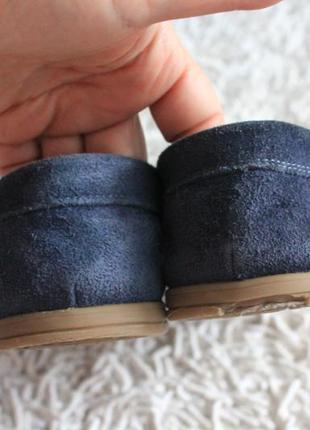 Синие замшевые туфли лоферы next размер 2 на 34.5 22 см по стельке6 фото