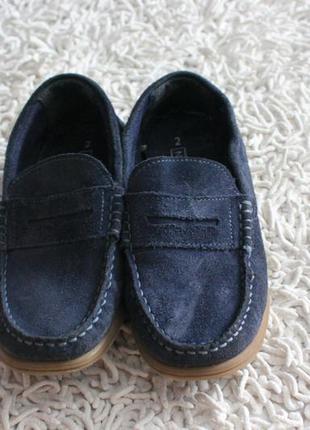 Синие замшевые туфли лоферы next размер 2 на 34.5 22 см по стельке3 фото