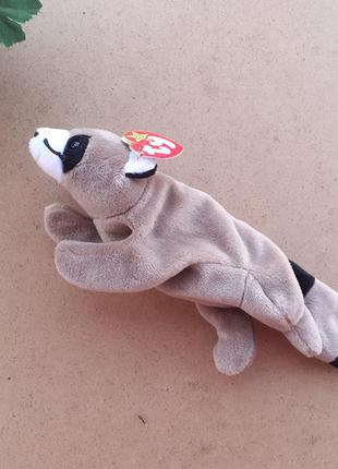 Єнот ringo ty beanie babies collection, колекційна м'яка іграшка 1995 рік