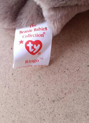 Енот ringo ty beanie babies collection, коллекционная мягкая игрушка 19952 фото