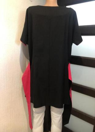 Чёрная длинная блузка рубашка кофта8 фото