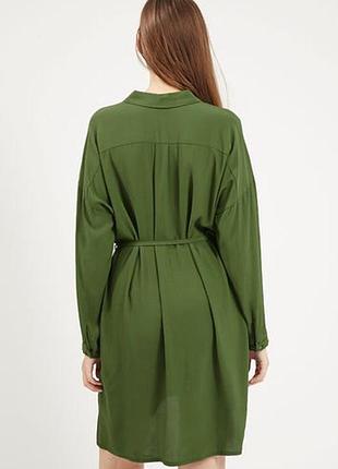 Стилне сукні сорочка хакі topshop 2