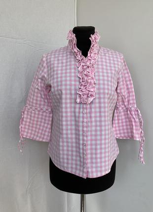 Almsach блуза винтаж баварская альпийская дирндль октоберфест в клетку