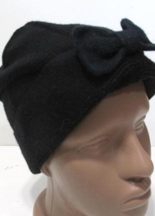 Шапка тепла з бантиком jermyn street, 54-55 шерсть-акрил, як нова!