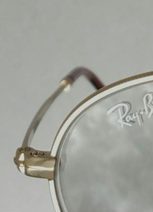 Очки в стиле ray ban  унисекс солнцезащитные модные узкие овальные коричнево серый градиент линзы из минерального стекла10 фото