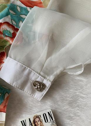 Шикарна винтажная блуза на завязках4 фото