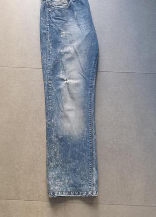 Мраморные узкие джинсы4 фото